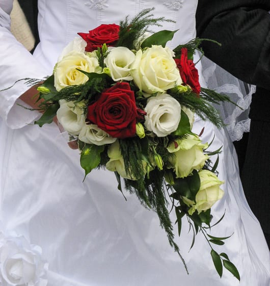 ruszczyk gałęzisty w bukiecie ślubnym